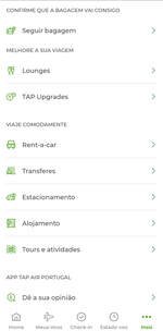 Area reservas extras app tap